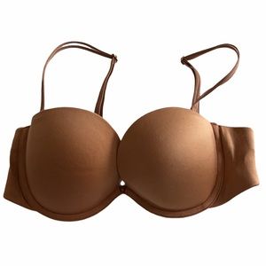 NWT Victoria Secret tan satin gel filled bra